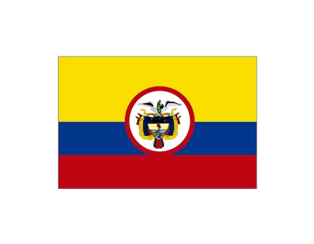 Bandera colombia con escudo  (c/e) - 1,00x0,70