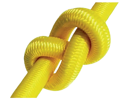 Cordón elástico Amarillo Fluorescente. Diámetro 4 mm.