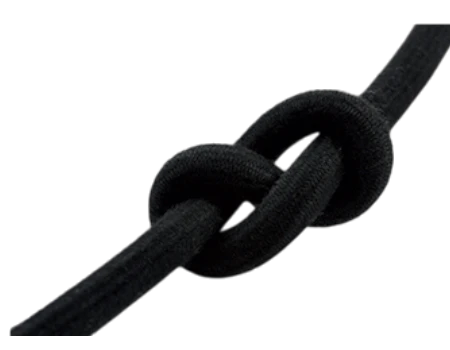 Cordón elástico Negro. Diámetro 6 mm.