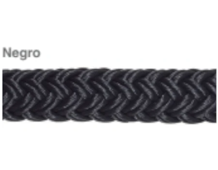 Cabo de Poliéster Doble Trenzado Negro. Diámetro 10.