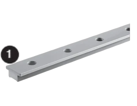 Rail escotero Terminal raíl de aluminio anodizado