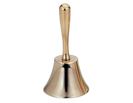 Campana de mano. Latón pulido Ø80mm