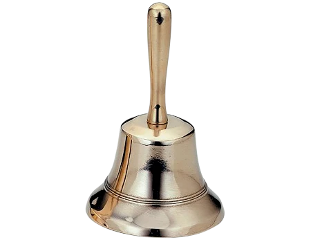 Campana de mano. Latón pulido Ø90mm