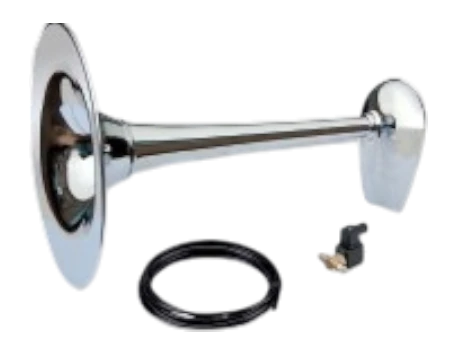 Bocina electroneumática de latón cromado 24 v para eslora 20 a 75 m