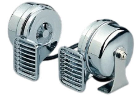 Bocina doble con baño de cromo 12 v
