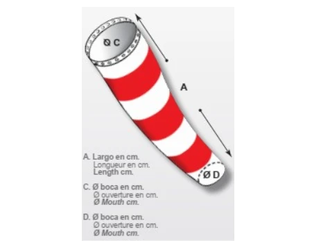 Manguerote  Windsock largo 140cm torniquete