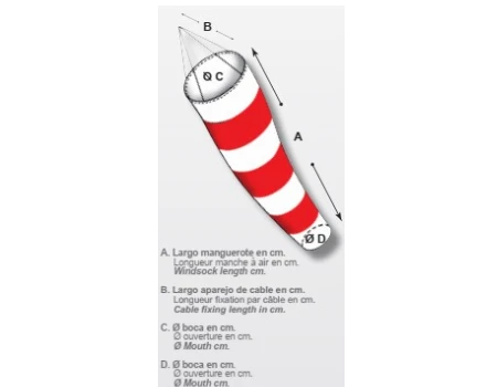 Manguerote Windsock Largo 140cm