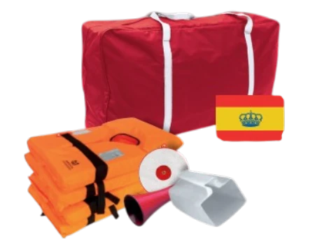 Bolsa salvamento completa Zona 2 y 3 150N,  4 chalecos