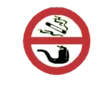 Disco prohibido fumaradores adhesivo