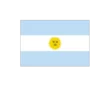 Bandera argentina con escudo - 1,00x0,70